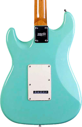 Jet Guitars Elektrische Gitarre Stratocaster mit SSS Tonabnehmerkonfiguration Grün
