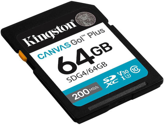 Kingston Canvas Go Plus SDXC 64GB U3 V30 UHS-I