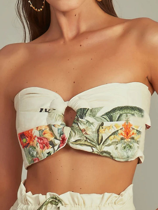 Γυναικεία Μπλούζα Κορσές με Τιράντες Floral Πολύχρωμη