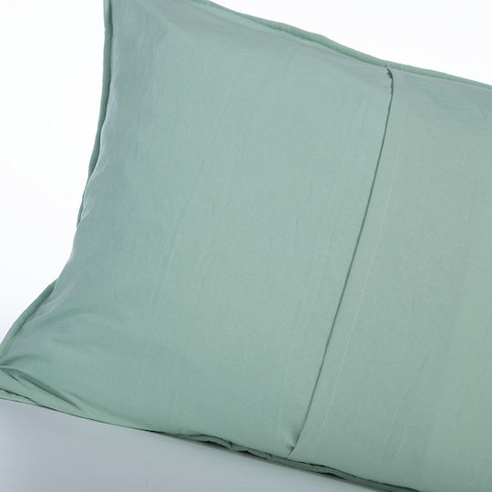 Nef-Nef Homeware Valia Set Față de Pernă cu plic de acoperire Verde 52x72cm.