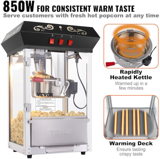 Vevor Commercial Popcorn Machine 850W