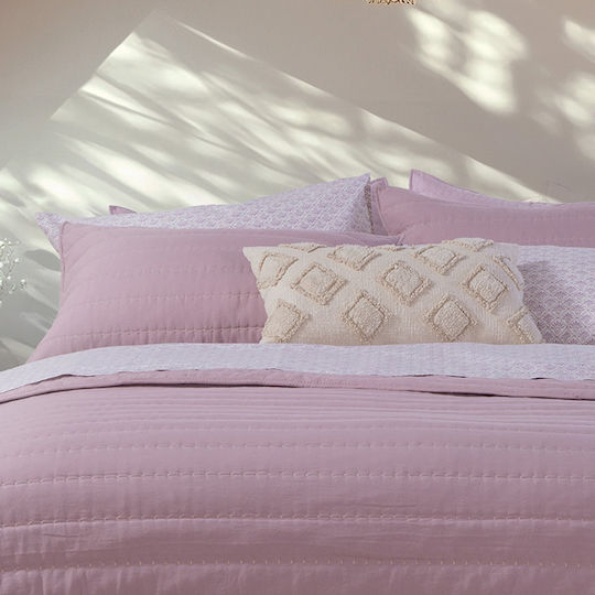 Nef-Nef Homeware Colorfull Set Față de Pernă cu plic de acoperire Matlasat Liliac 52x72cm.