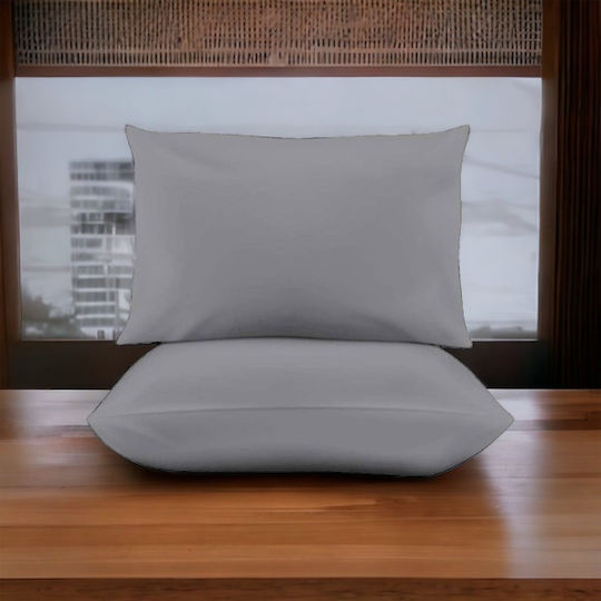 SpitiBazaar Ms Line Set Față de Pernă cu plic de acoperire Gri 50x70cm.