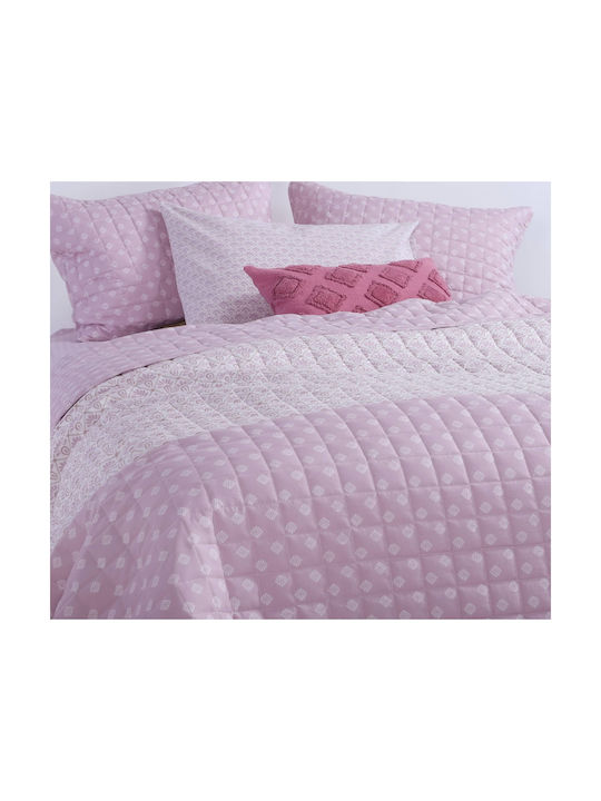 Nef-Nef Homeware Keylan Pillowcase Set with Envelope Cover Mauve 52x72cm.