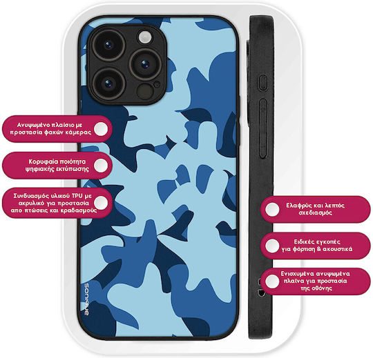 Калъф Sonique Camouflage Army Series за Motorola Moto G34 5G Син