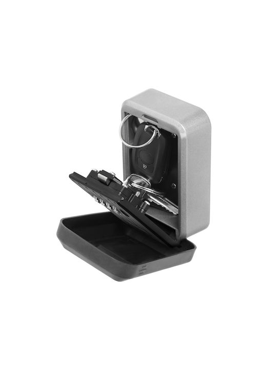 Orno Wall-Mounted Combination Key Holder Metallic with Combination Dial 9.5x5x12.5cm