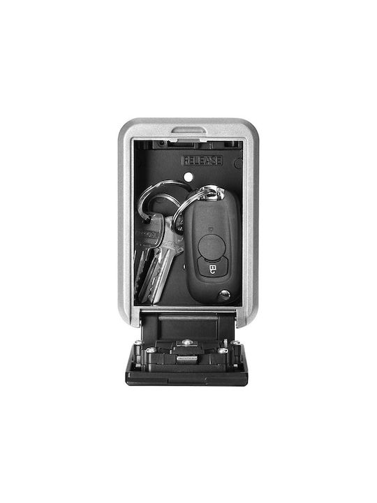 Orno Wall-Mounted Combination Key Holder Metallic with Combination Dial 9.5x5x12.5cm