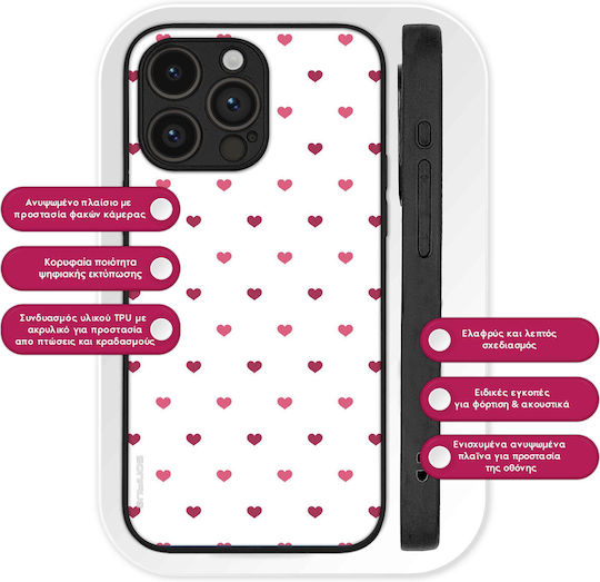 Sonique Heart Series Case for Motorola Moto G75 5G White 01