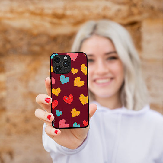 Sonique Heart Series Hülle für Motorola Edge 50 Ultra Bordeaux