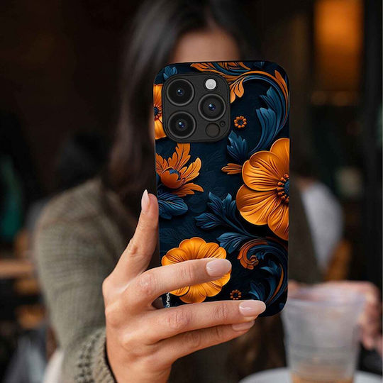 Sonique 3D Flower Series Case for Motorola Moto G75 5G Orange 01