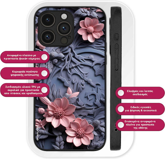 Калъф Sonique 3D Flower Series за Motorola Moto G75 5G Розов 02