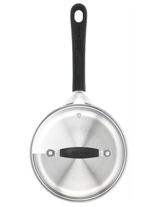 Tefal Jamie Oliver Σετ Κατσαρόλες από Ανοξείδωτο Ατσάλι Silver με Αντικολλητική Επίστρωση 6τμχ