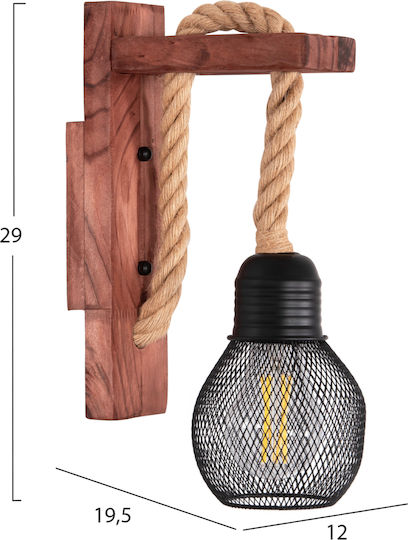 HomeMarkt Barn2 Leuchte Wand Beige 12cm