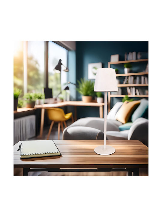 Eko Light Επιτραπέζιo Φωτιστικό LED Εξωτερικού Χώρου 2W με Θερμό Λευκό Φως IP44 Λευκό