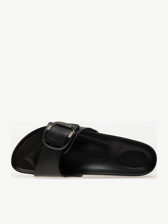 Madrid Big Buckle Slides σε Μαύρο Χρώμα