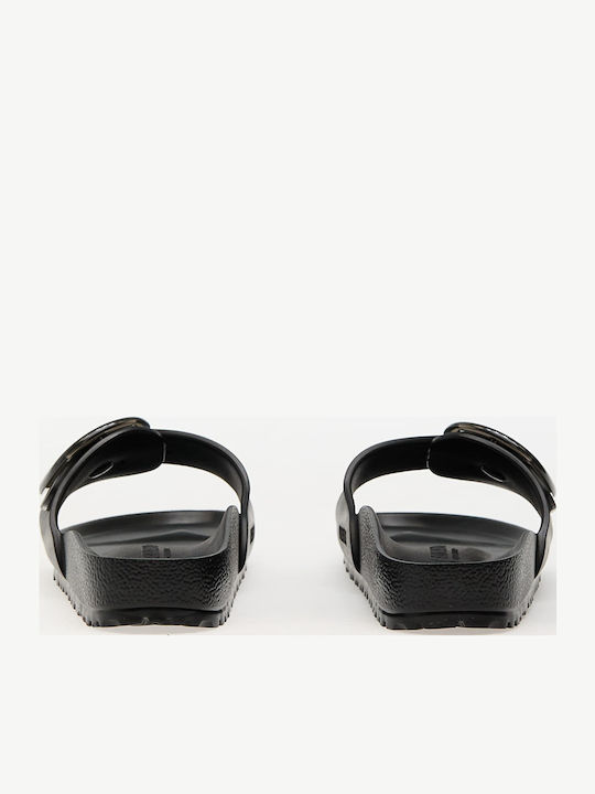Madrid Big Buckle Slides σε Μαύρο Χρώμα