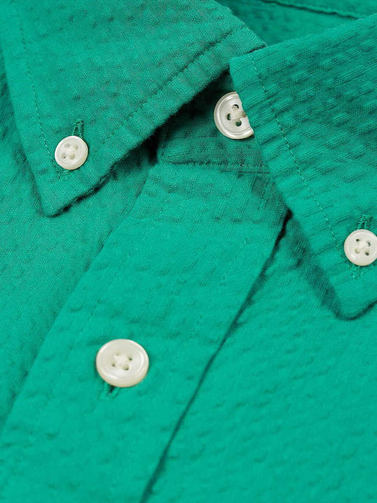 Long-sleeved Cotton Shirt Green