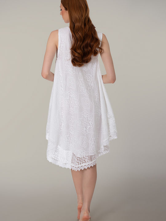 Feminin Caftan de Plajă White