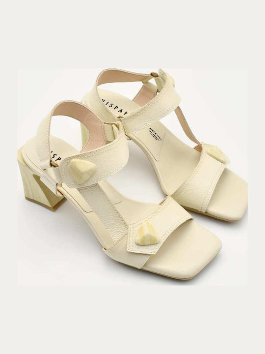 Leather Sandals Beige