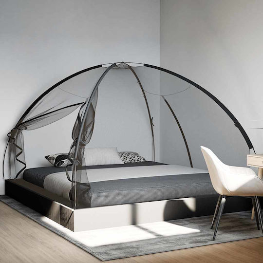 Mongolia Mosquito Net Doors 200 Mesh Black 200x200x135 cm