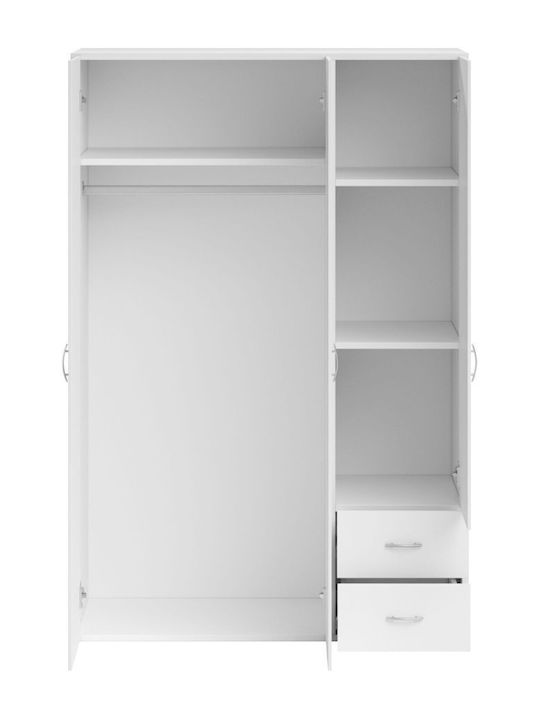 Triple Door Wardrobe A_base White 177x52x120cm