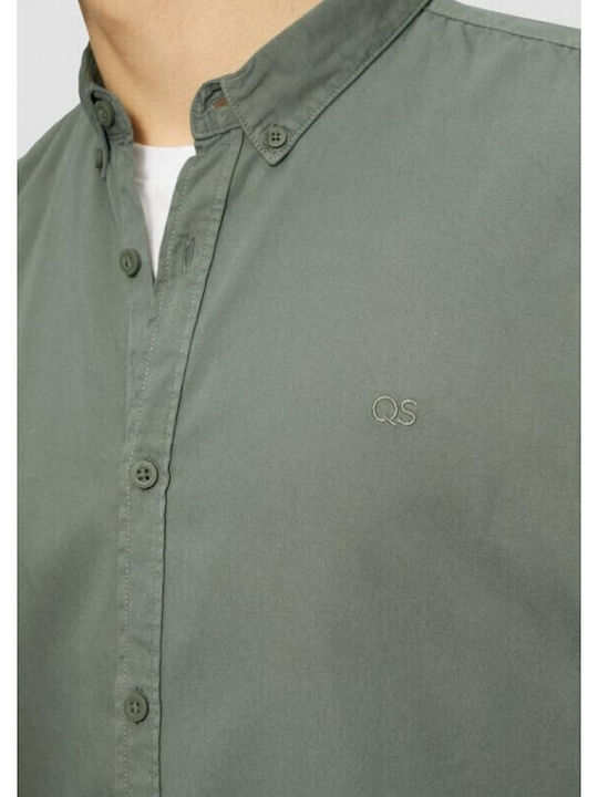 Long-sleeved Cotton Shirt Green