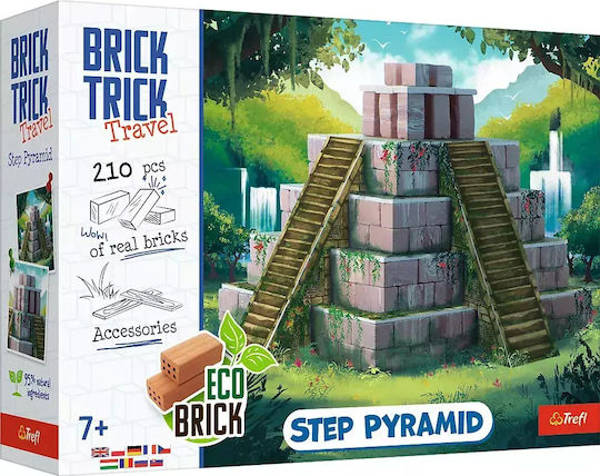 Trefl Jucărie De Construcție Construcții Din Ceramică Brick Trick M Travel Step Pyramid