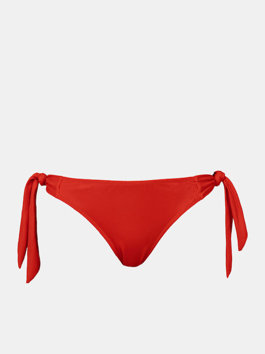 Bikini Slip με Κορδονάκια Κόκκινο
