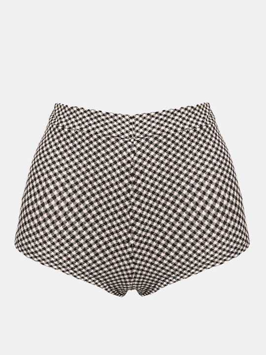 Bikinihosen Boxer Hohe Taille Graue