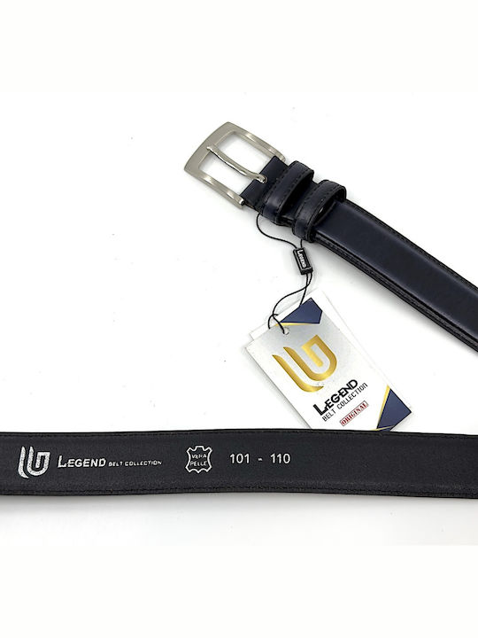 Men's Belt Leather Navy Blue