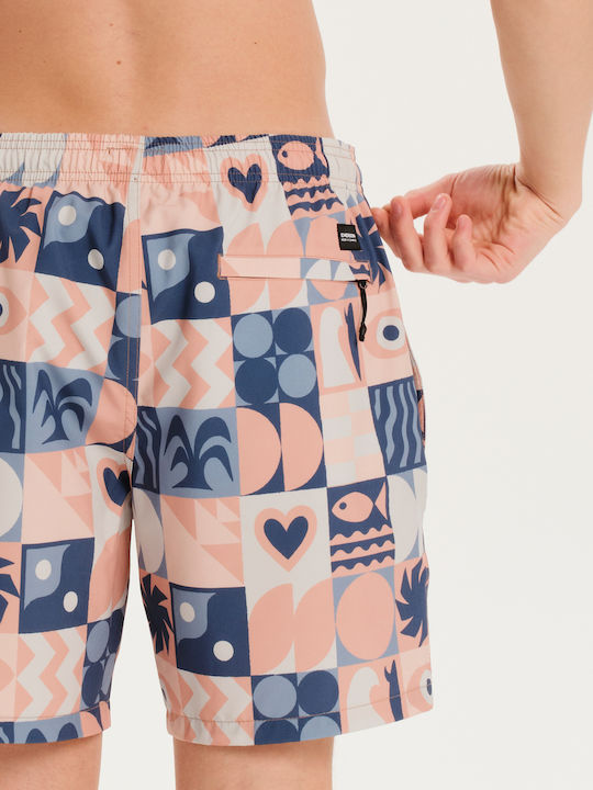 Men's Swimwear Orange Shorts With Patterns