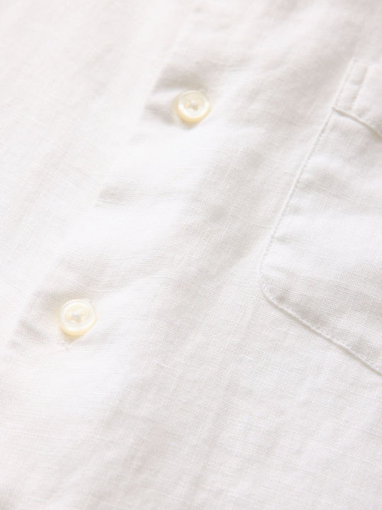 Long-sleeved Linen Shirt Optic White
