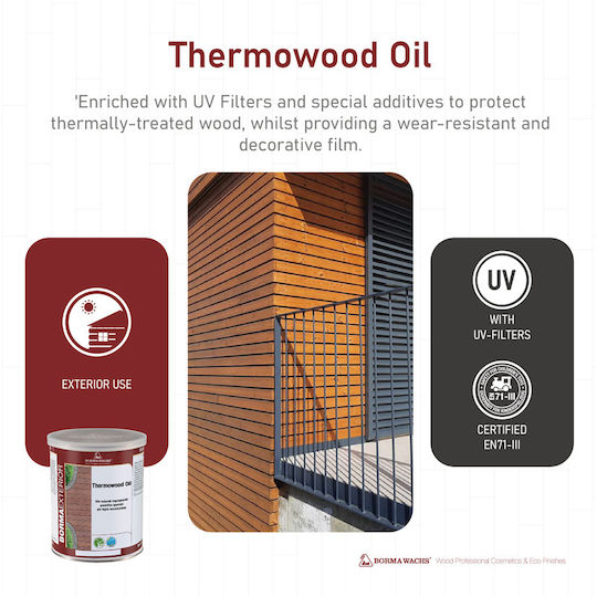 Borma Wachs Thermowood Impregnation Varnish Solvent Based Colorless 2.5lt