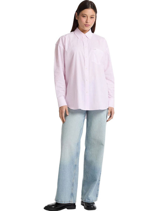 Μακρυμάνικο Γυναικείο Πουκάμισο Slight Pink Multi