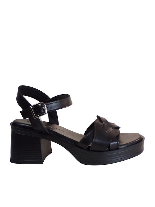 Leder Sandalen Schwarz