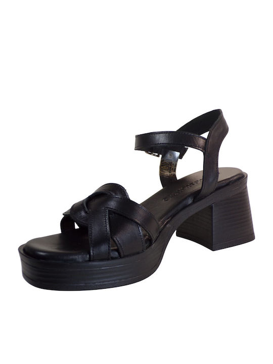 Leder Sandalen Schwarz