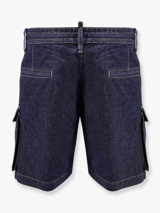 Dsquared2 Șort pentru Bărbați Blugi Blue Dark