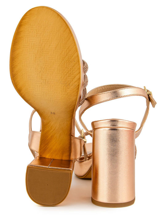 Leder Sandalen Copper