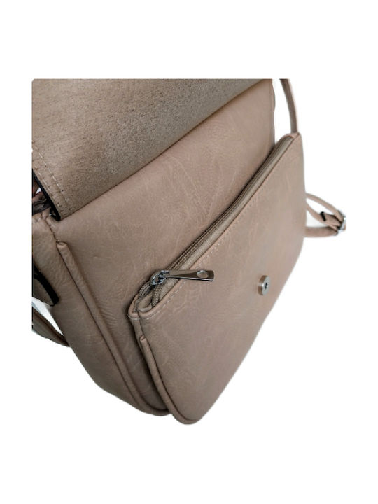 Leather Women's Bag Shoulder Beige