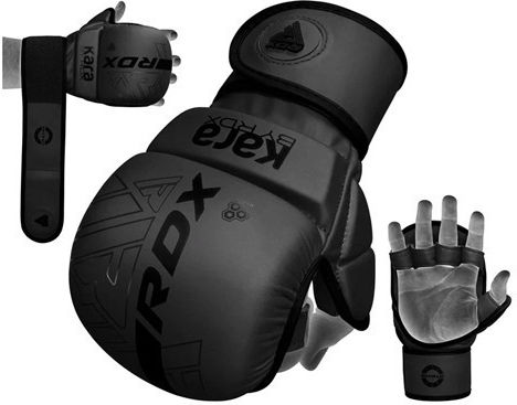 Rdx Sparring Grappling Handschuhe Shooter F6 Matt Schwarz L XL