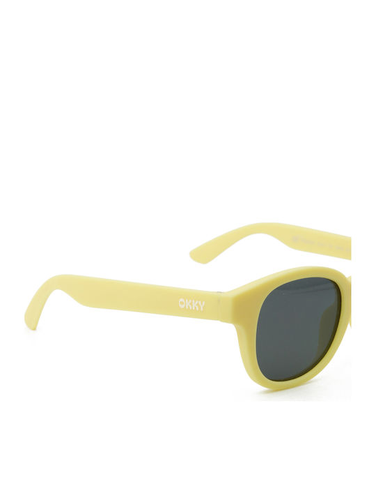 Okky Square Kids Sunglasses with Polarized Mirror Lens Yellow for 3-10 Years