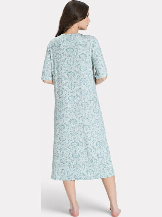 Pijadore Summer Women's Nightdress Pastel Green