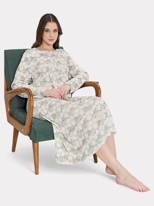 Pijadore Summer Women's Nightdress Beige