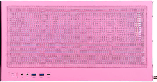 270 Plus TG ARGB Gaming Midi Tower Computer Case with Side Window Bubble Pink