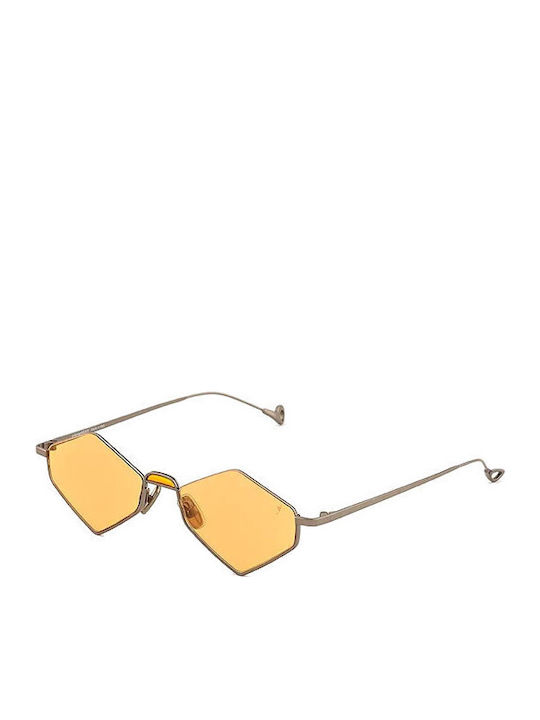 Eyepetizer Asakusa Unisex Sunglasses with Gold Metal Frame and Orange Mirror Lens ASAKUSA-3-67-51