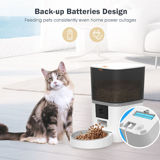 Bruno Automatisch Schalen aus Silikon Futter für Hund & Katze auf Basis von 6lt 28.7cm in Weiß Farbe