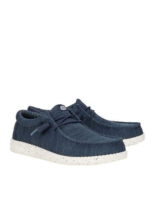 Wally Stretch Men's Moccasins Blue