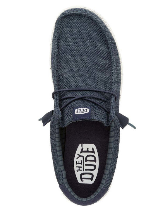 Wally Stretch Men's Moccasins Blue