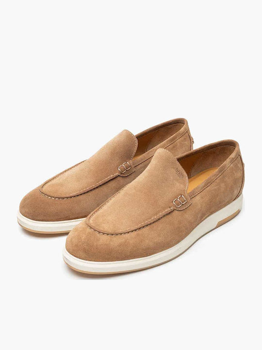 Δερμάτινα Ανδρικά Loafers σε Ταμπά Χρώμα