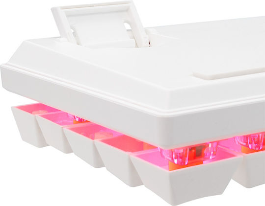Baracuda Dolphin Gaming Mechanical Keyboard 60% with Custom Red switches and RGB lighting (English US) White